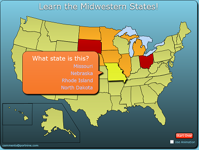 Learn the States and Capitals Game